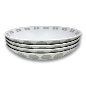 Studio Nova "Columbus Circle‎ Taupe" 8in Soup Bowls Plates Set of 4